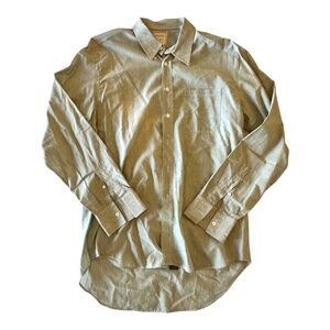 Billy Reid Casual Buttondown – XL (Green/White Fine Stripe)